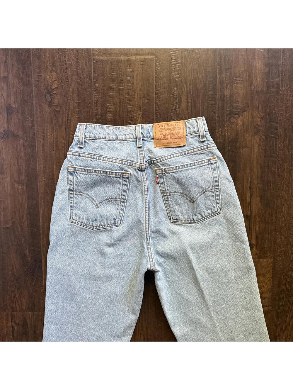 Vintage Levi 517 26x28 Personal Pair Boot Cut Light Wash USA Made Cotton Women